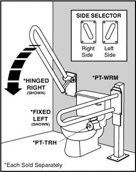 Assistive PT Rail Bathroom Transfer System